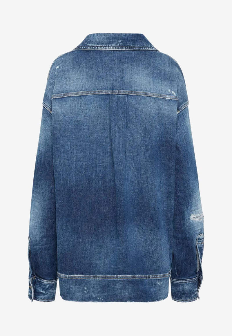 Dsquared2 Perfecto Washed Denim Shirt Denim S75NC1115S30872_470