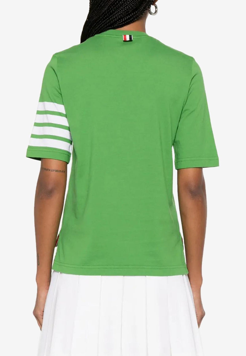 Thom Browne 4-bar Stripes Crewneck T-shirt Green FJS102G07862_330