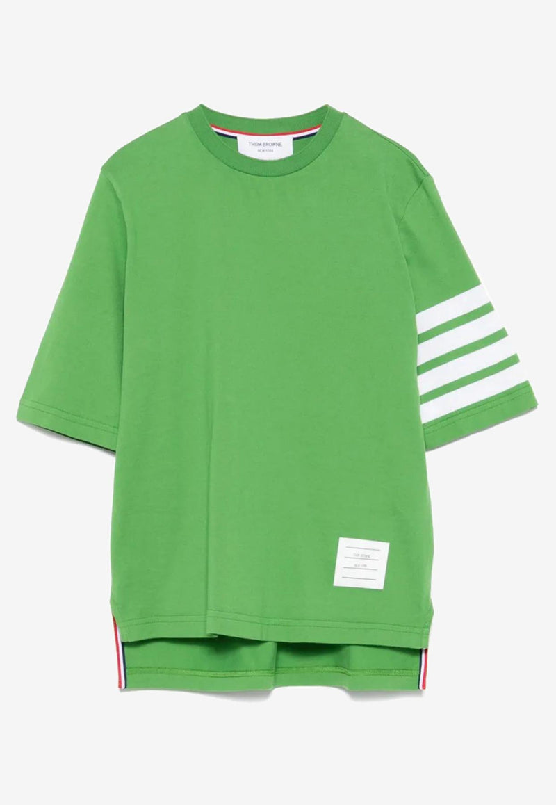 Thom Browne 4-bar Stripes Crewneck T-shirt Green FJS102G07862_330