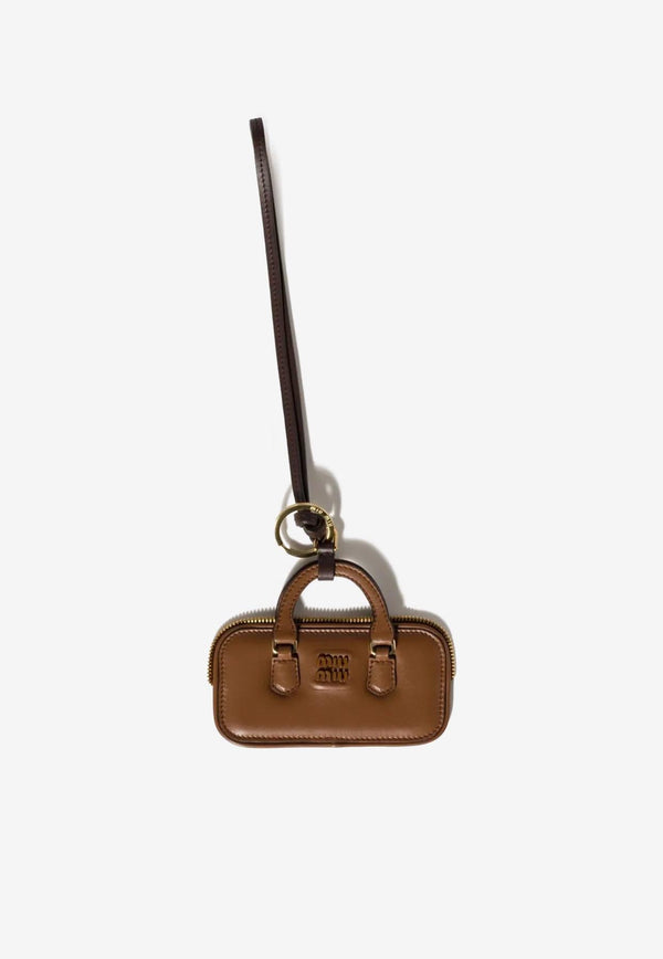Miu Miu Arcadie Leather Trick Keyring Cognac 5TL3562CWA_F0046