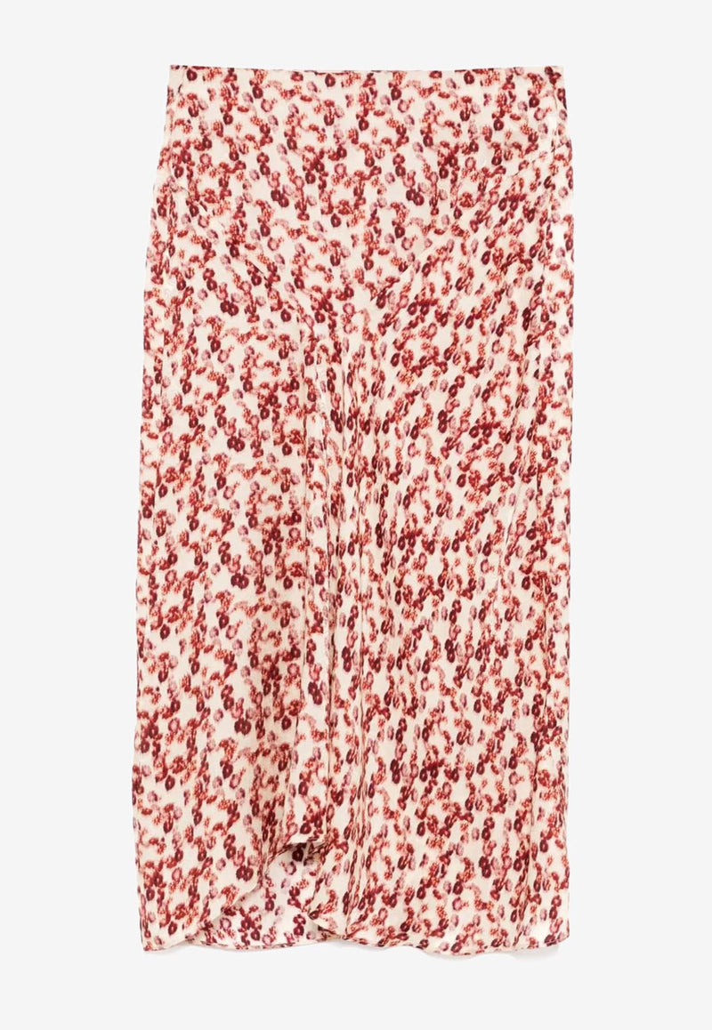 Isabel Marant Lisanne Silk-Blend Midi Skirt Multicolor JU0080FAC3J10I_80GT