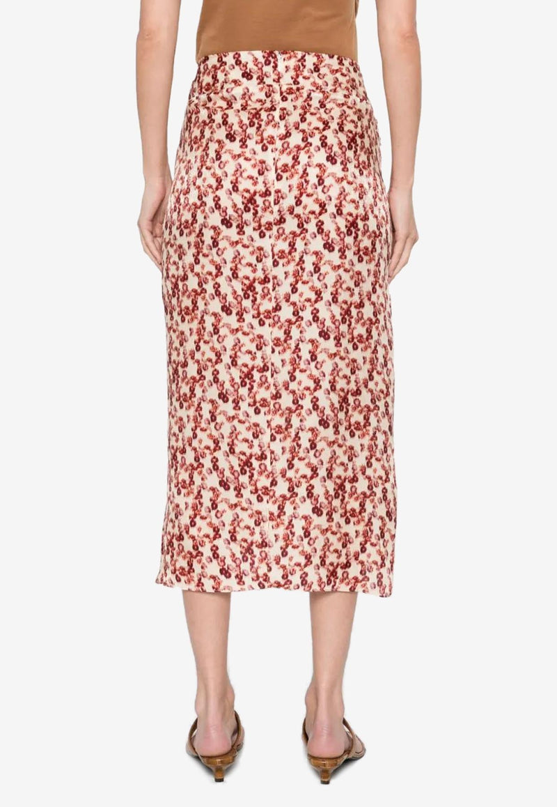 Isabel Marant Lisanne Silk-Blend Midi Skirt Multicolor JU0080FAC3J10I_80GT