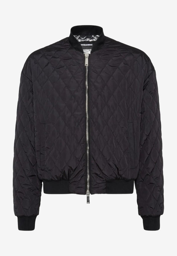 Dsquared2 Urban Quilted Bomber Jacket Black S74AM1626D35318_900