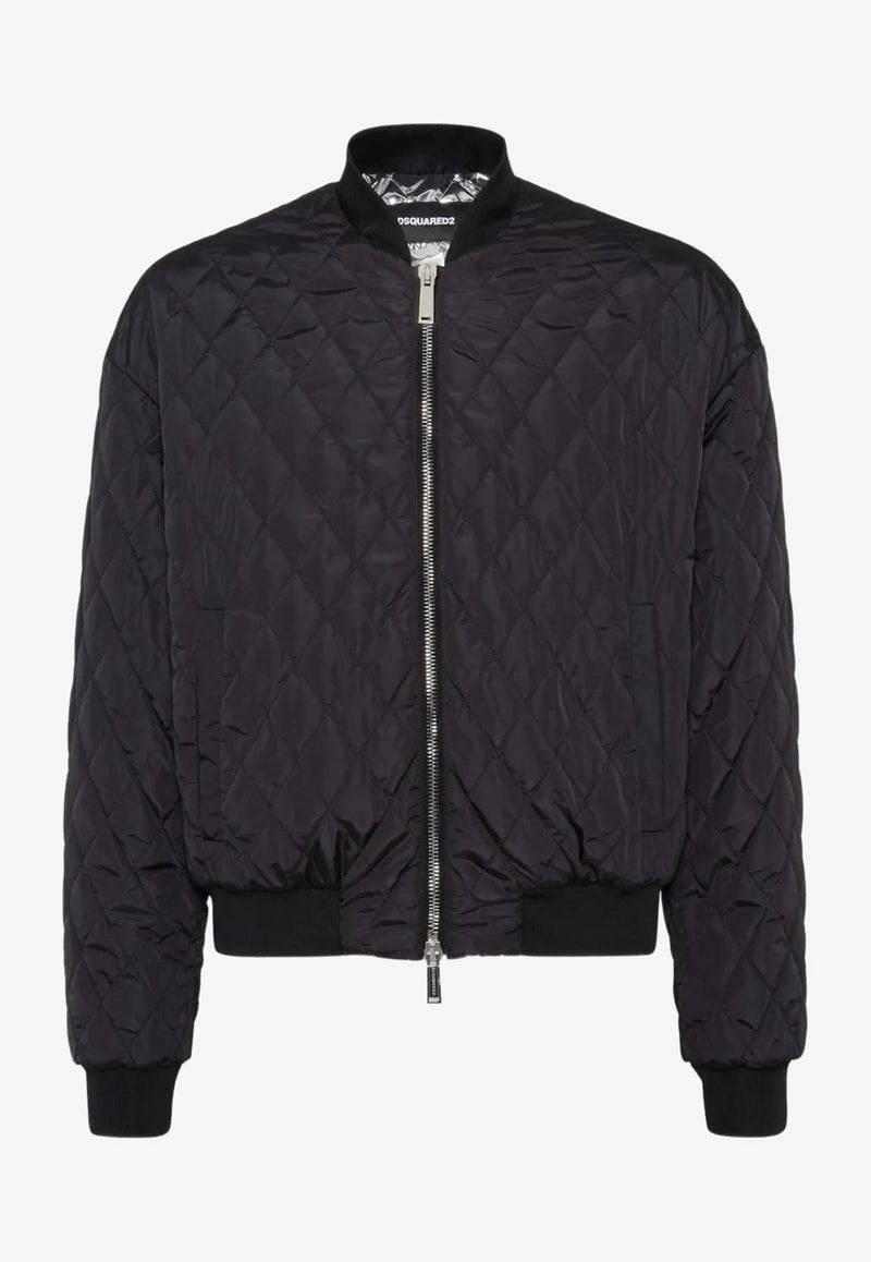 Dsquared2 Urban Quilted Bomber Jacket Black S74AM1626D35318_900