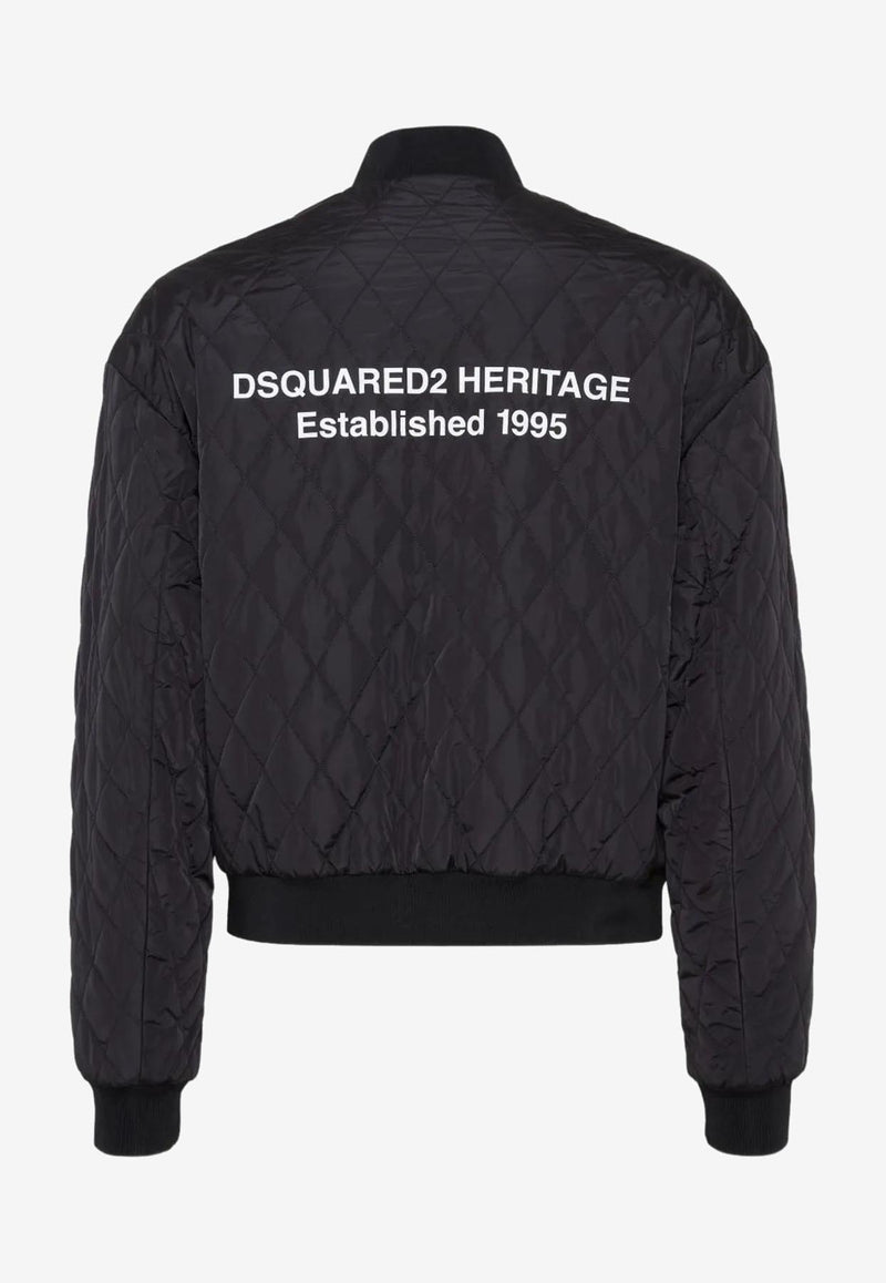 Dsquared2 Urban Quilted Bomber Jacket Black S74AM1626D35318_900