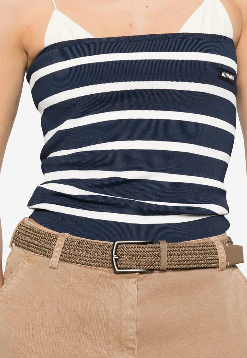 Miu Miu Striped Tube Top Blue MMV285SOOO17NC_F0761