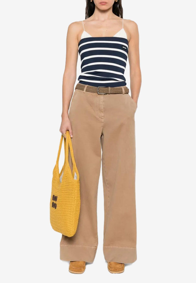 Miu Miu Striped Tube Top Blue MMV285SOOO17NC_F0761