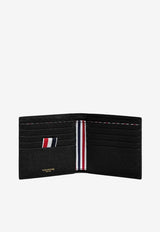 Thom Browne Goose Embroidered Bi-Fold Wallet in Pebbled Leather Black UAW072A00198_001