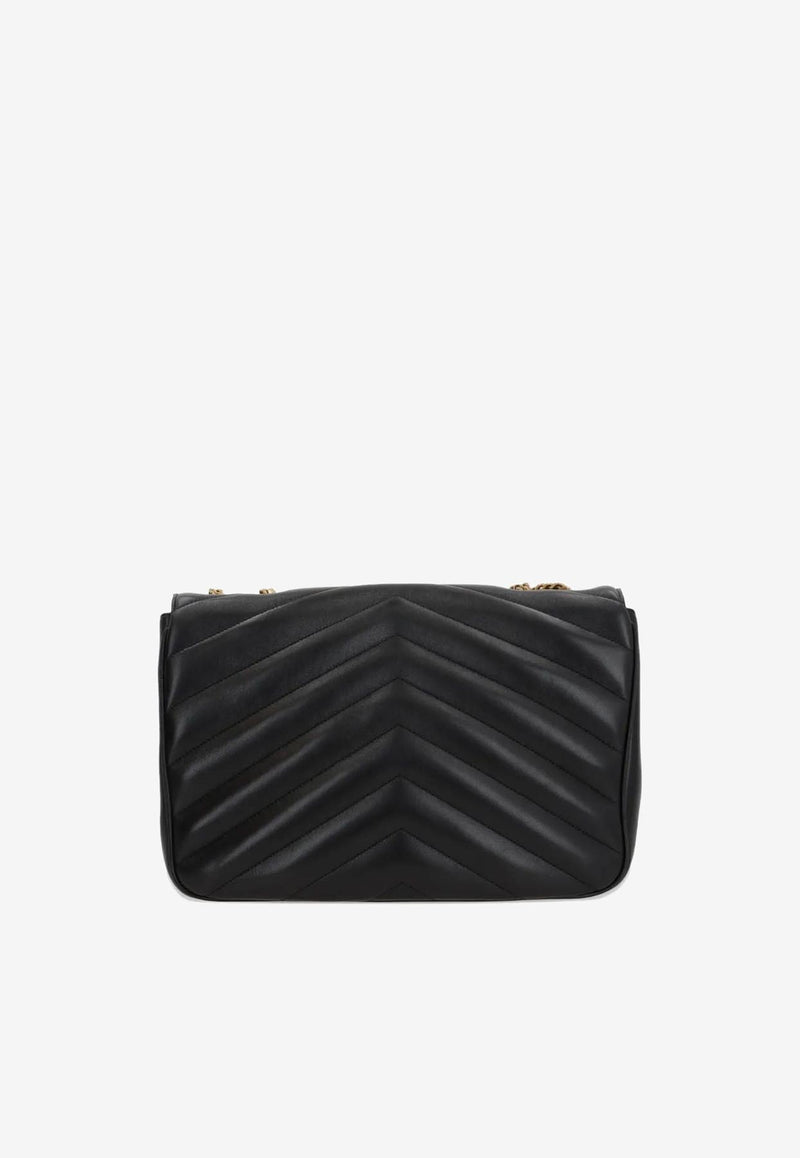 Saint Laurent Large Loulou Quilted Leather Crossbody Bag Black 803541AAEAX_1000