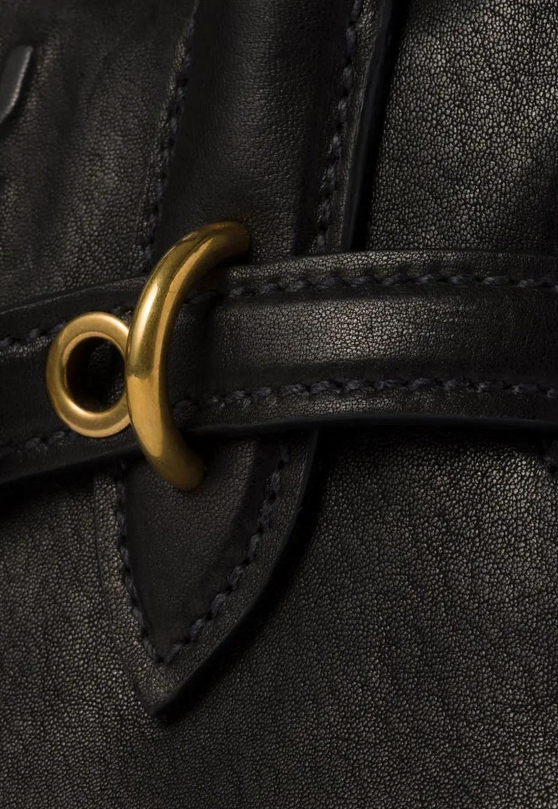 Miu Miu Small Aventure Leather Top Handle Bag Black 5BB169VOOO2BBL_F0002