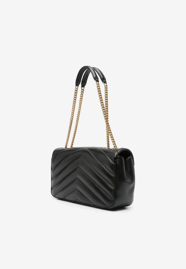 Saint Laurent Medium Loulou Quilted Leather Crossbody Bag Black 801439AAEAX_1000