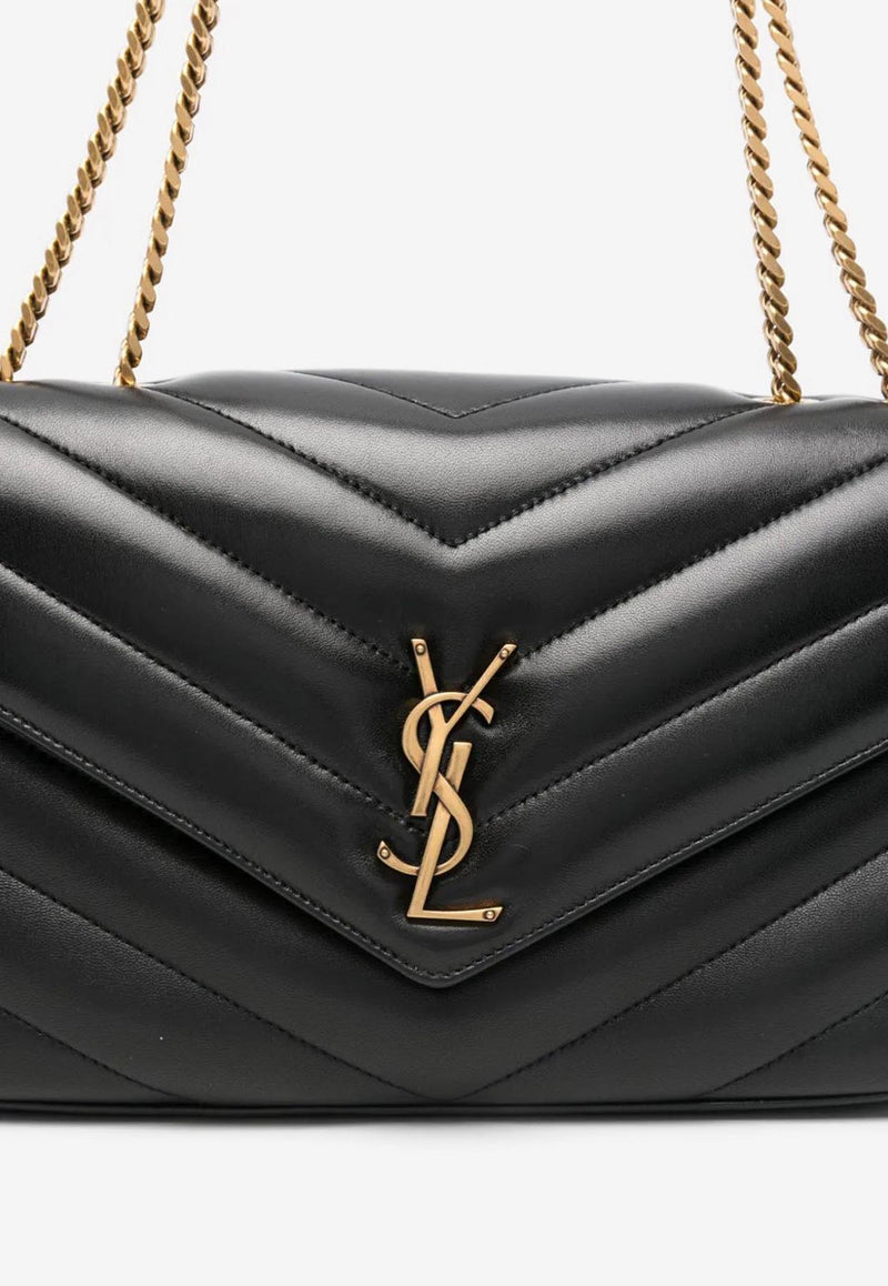 Saint Laurent Medium Loulou Quilted Leather Crossbody Bag Black 801439AAEAX_1000