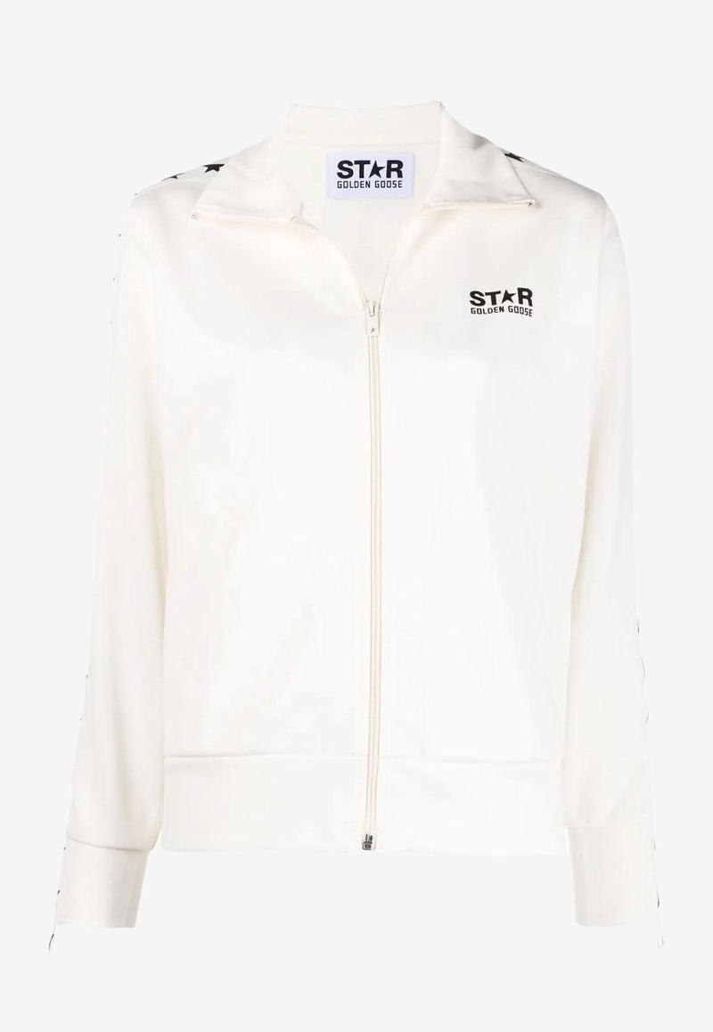 Golden Goose DB Star Print Zip-Up Track Jacket White GWP00875P000520_81347