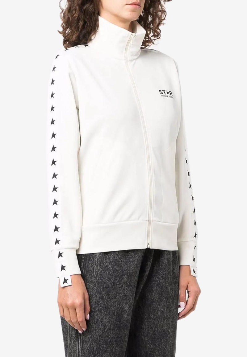 Golden Goose DB Star Print Zip-Up Track Jacket White GWP00875P000520_81347