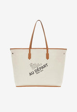 Au Départ No. 55 Monogram Coated Canvas Tote Bag Brown BWTT004_283
