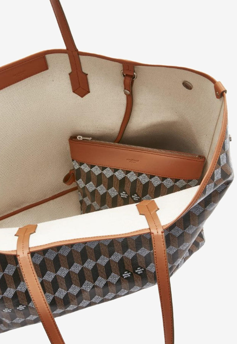 Au Départ No. 55 Monogram Coated Canvas Tote Bag Brown BWTT004_283