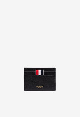 Thom Browne Double Sided Cardholder in Pebbled Leather Black FAW035A00198_001