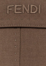 Fendi Single-Breasted Wool Blazer Brown FJ7624AQ3H_F1RXG_CEDAR_32773594