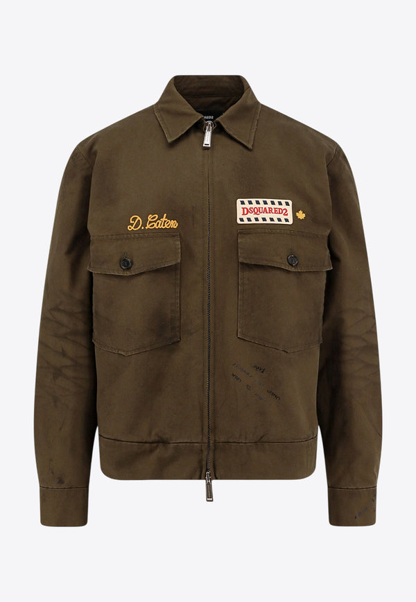 Dsquared2 Zip-Up Denim Jacket Brown S74AM1581S41794728_Desert Tan_29842532