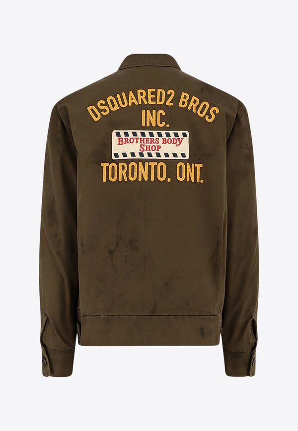 Dsquared2 Zip-Up Denim Jacket Brown S74AM1581S41794728_Desert Tan_29842532