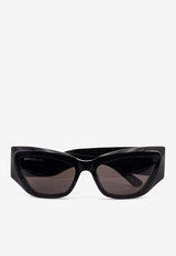 Balenciaga BB Icon Cat-Eye Sunglasses Gray 830321T0039_1136_BLACK/IRID_32772890