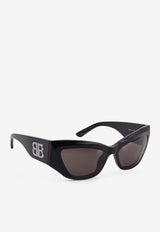 Balenciaga BB Icon Cat-Eye Sunglasses Gray 830321T0039_1136_BLACK/IRID_32772890