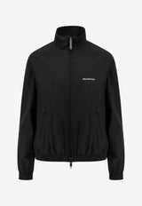 Balenciaga Logo Print Zip-Up Jacket Black 818552PQ38_1000_Black_32772867