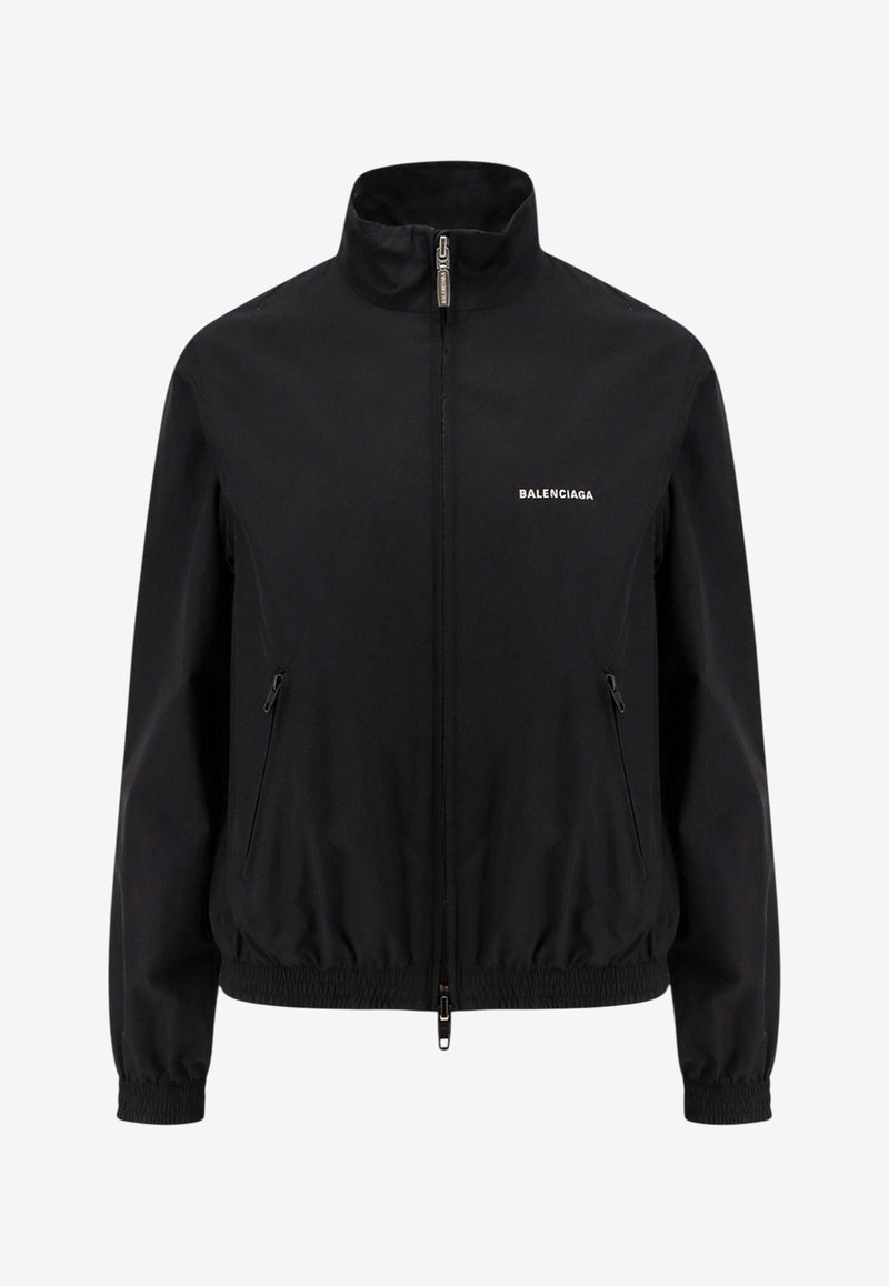 Balenciaga Logo Print Zip-Up Jacket Black 818552PQ38_1000_Black_32772867