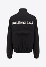 Balenciaga Logo Print Zip-Up Jacket Black 818552PQ38_1000_Black_32772867