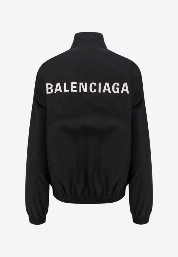 Balenciaga Logo Print Zip-Up Jacket Black 818552PQ38_1000_Black_32772867