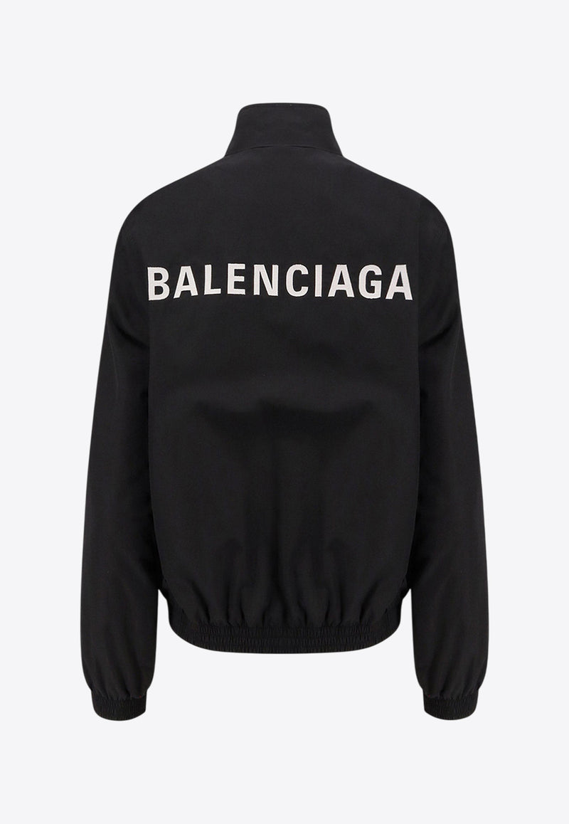 Balenciaga Logo Print Zip-Up Jacket Black 818552PQ38_1000_Black_32772867