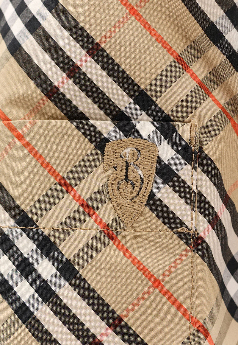Burberry Checked Cropped Shirt Beige 8106190_B9368_SAND IP CHECK_32772852