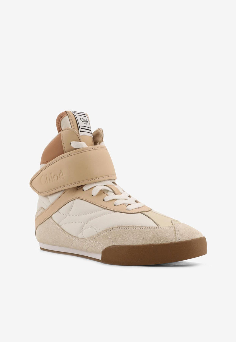 Chloé Kick High-Top Sneakers Beige CHC25U07HSL_6H1_H1 TENDER PEACH_32772803