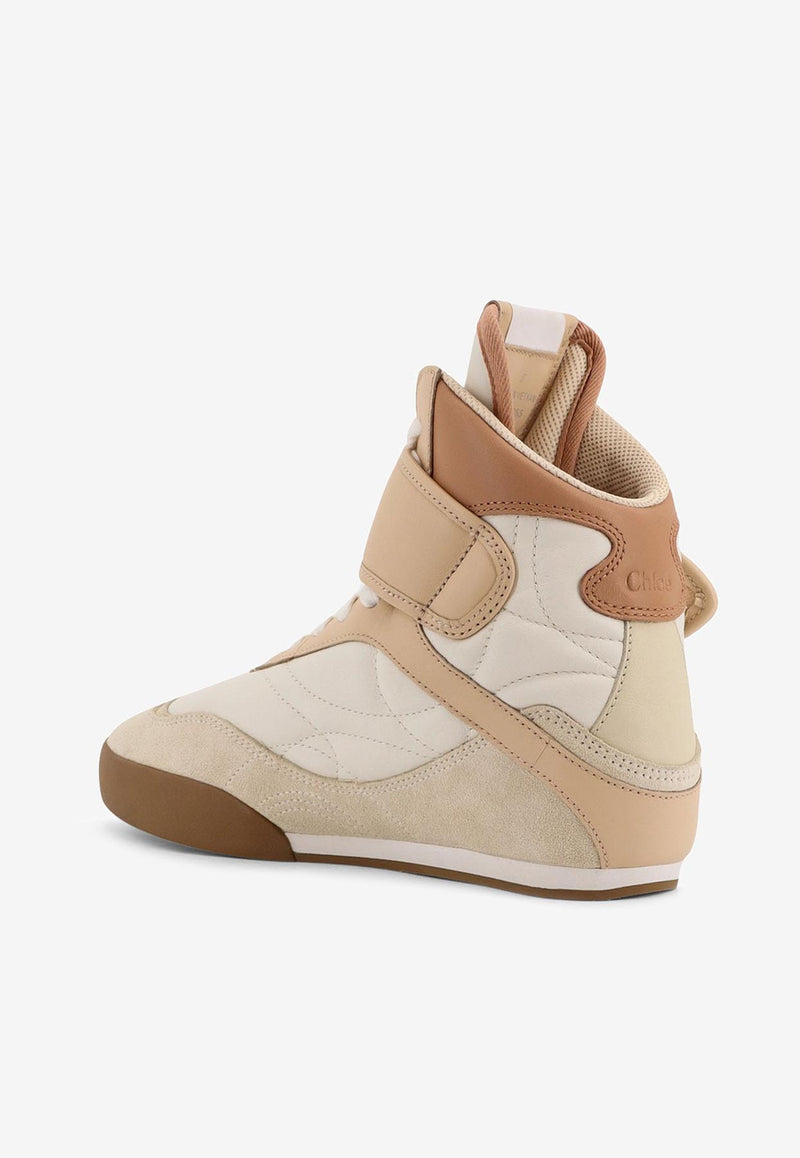 Chloé Kick High-Top Sneakers Beige CHC25U07HSL_6H1_H1 TENDER PEACH_32772803