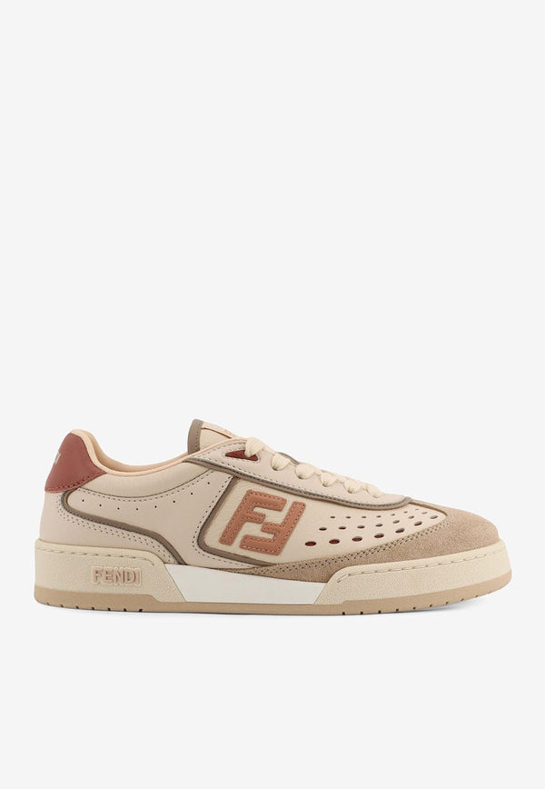 Fendi Match Leather and Suede Sneakers Beige 8E8670ASB2_F1RUY_SHELL+SIENN+MUD+ROSE_32773595
