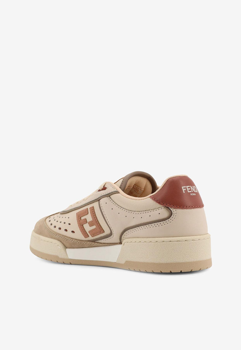 Fendi Match Leather and Suede Sneakers Beige 8E8670ASB2_F1RUY_SHELL+SIENN+MUD+ROSE_32773595
