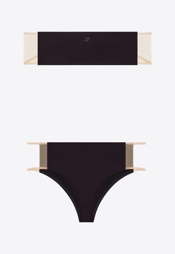 Courrèges Illusion Bikini Set Black 225JMB047PA0127_9999