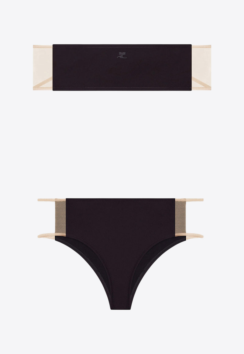 Courrèges Illusion Bikini Set Black 225JMB047PA0127_9999