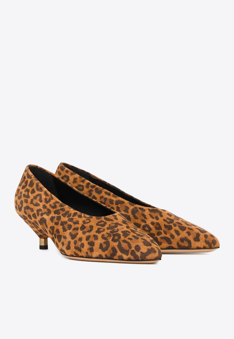 Isabel Marant Ebisa 45 Leopard Print Pumps Brown ES0035FAC3A30S_99LE