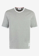 Thom Browne Name Tag Patch Crewneck T-shirt Gray MJS083A00042_055