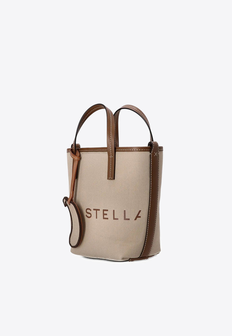 Stella McCartney Logo Print Bananatex Tote Bag Beige 7B0106WP0515_9199