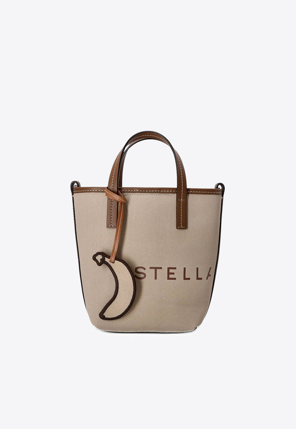 Stella McCartney Logo Print Bananatex Tote Bag Beige 7B0106WP0515_9199