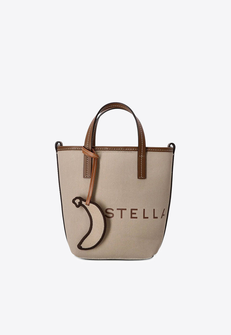 Stella McCartney Logo Print Bananatex Tote Bag Beige 7B0106WP0515_9199