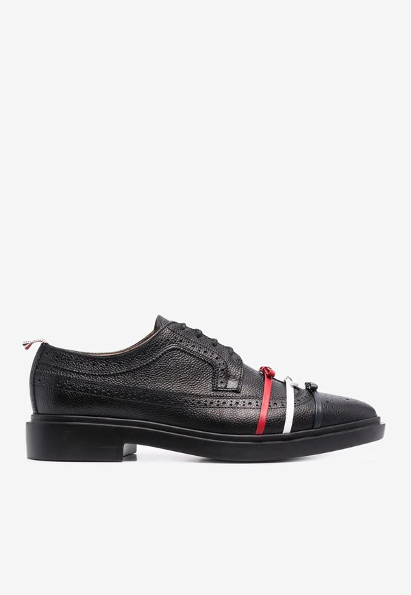 Thom Browne Longwing Calf Leather Brogue Shoes Black FFD103A06257_001