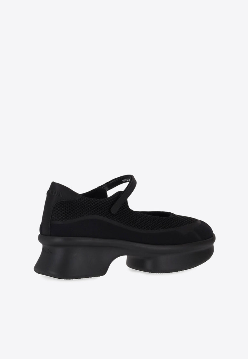 Prada Mesh Panels Ballet Flats Black 1F111OF005YZU_F0002