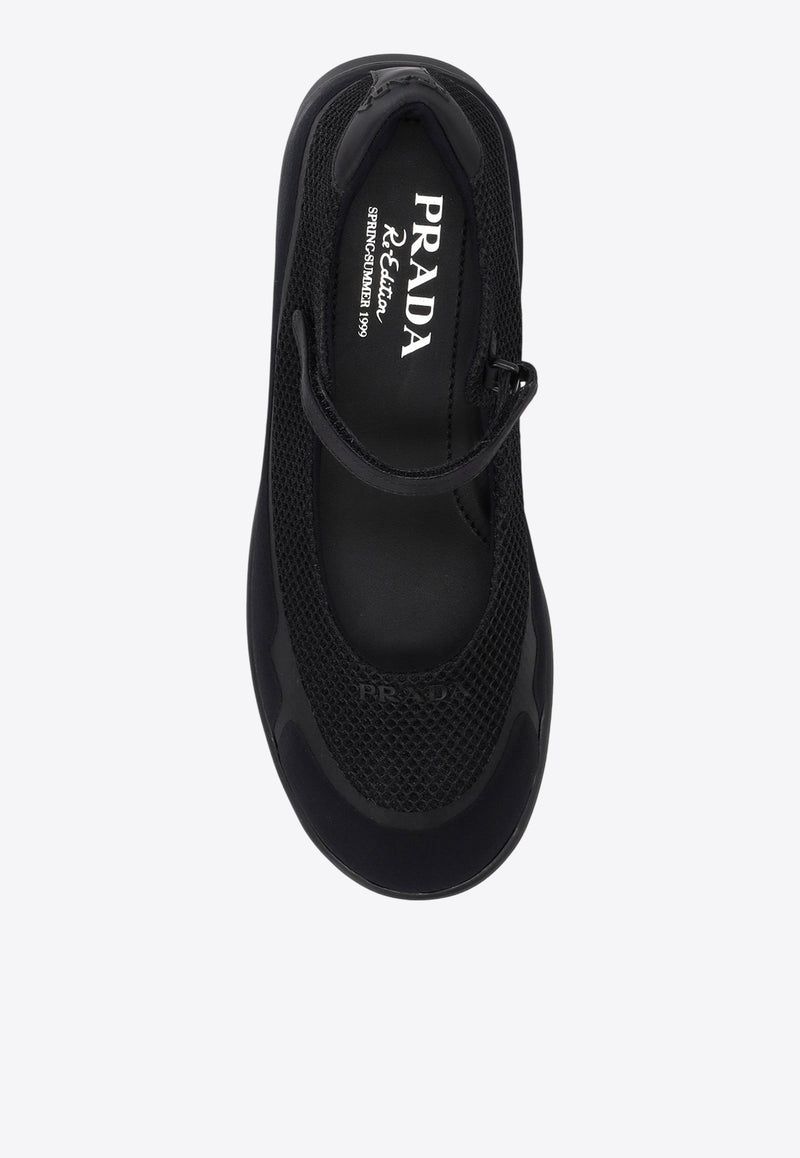 Prada Mesh Panels Ballet Flats Black 1F111OF005YZU_F0002