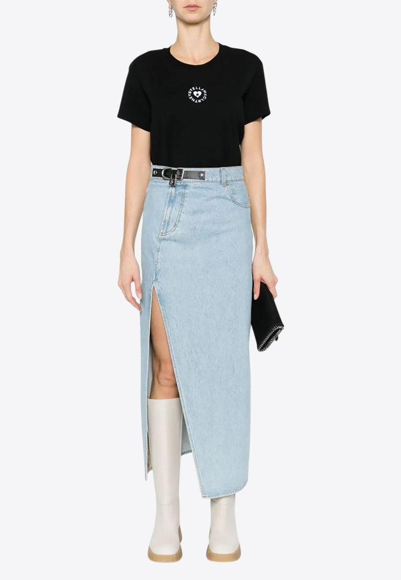 Stella McCartney Heart Logo Print T-shirt Black 6J02733SPY53_1000