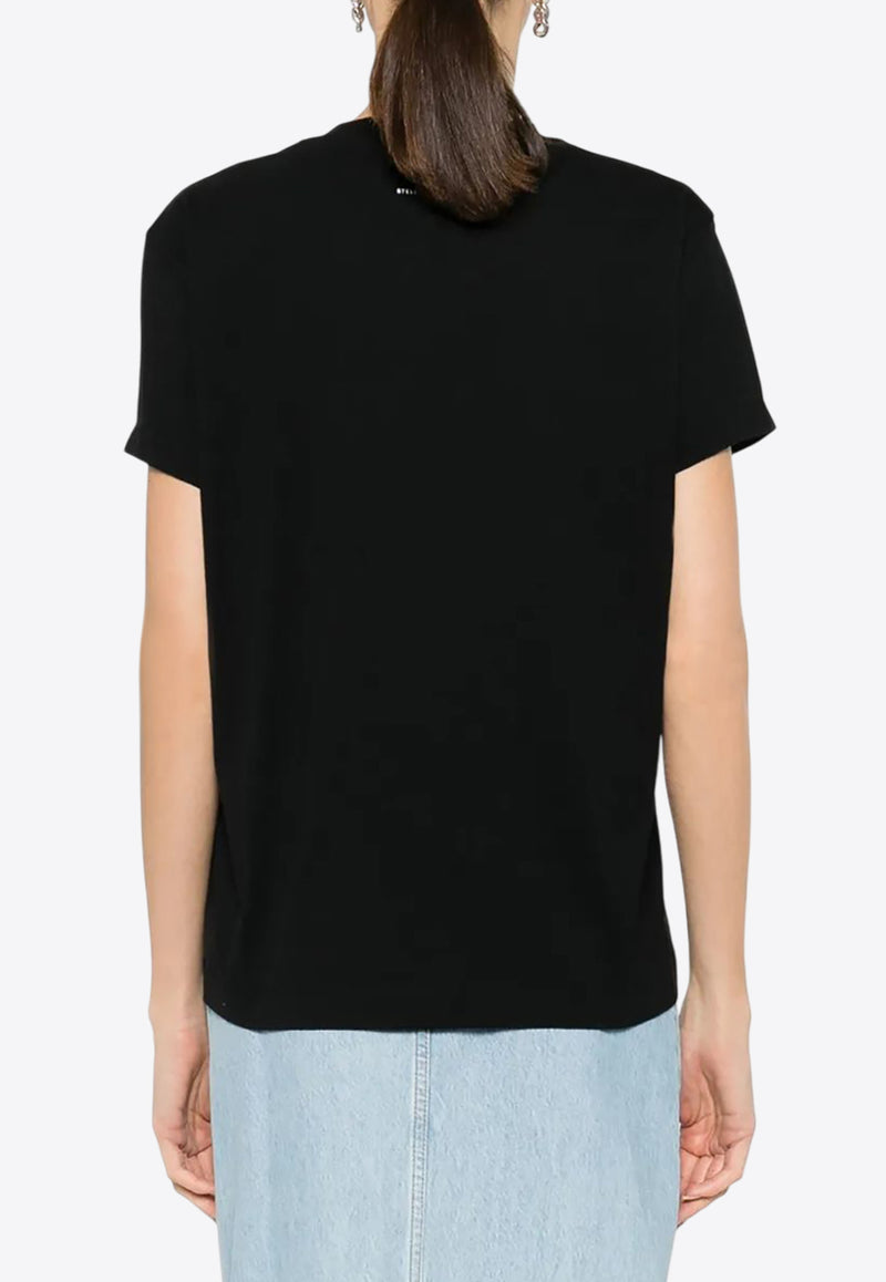 Stella McCartney Heart Logo Print T-shirt Black 6J02733SPY53_1000