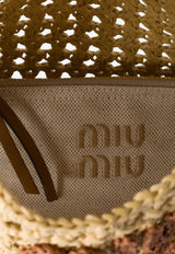 Miu Miu Raffia-Effect Woven Hobo Bag Sand 5BC164VOOOADO1_F0A5T