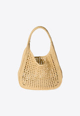 Miu Miu Raffia-Effect Woven Hobo Bag Sand 5BC164VOOOADO1_F0A5T